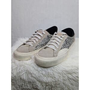 Straye Logan White w/ Black Cheetah Print Skate Shoes Mens 11 Women's 12.5